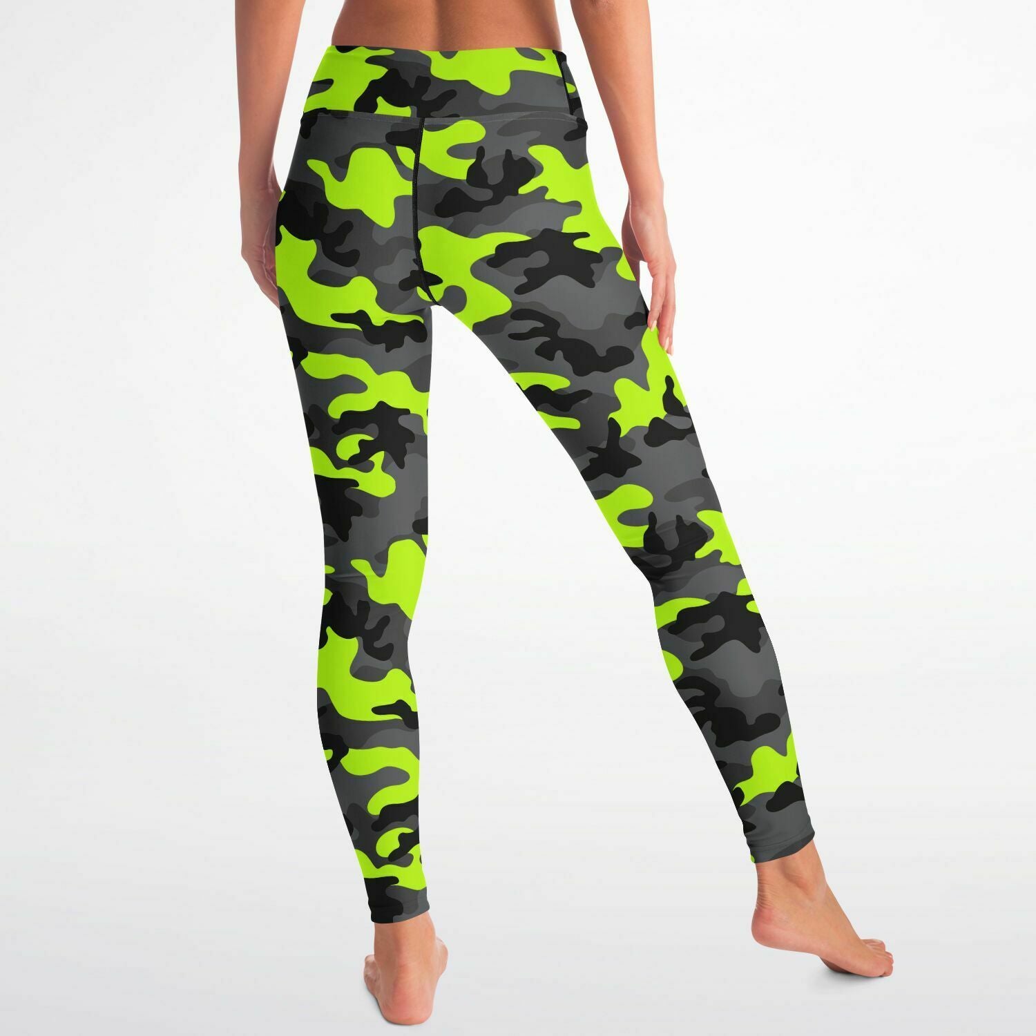 ONE SIZE SUPER SOFT GREEN CAMOUFLAGE YOGA BAND LEGGINGS – Luv 21