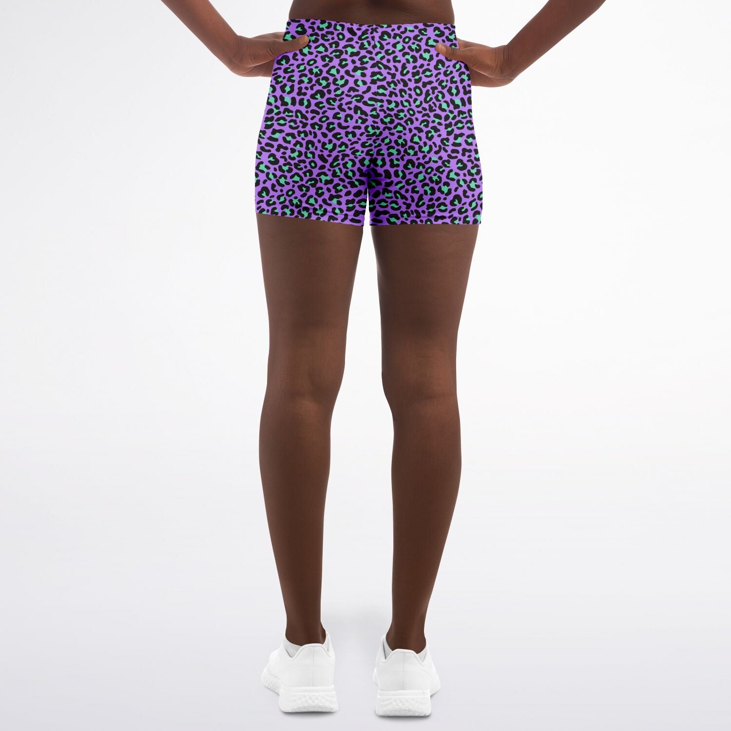 Purple Leopard Shorts