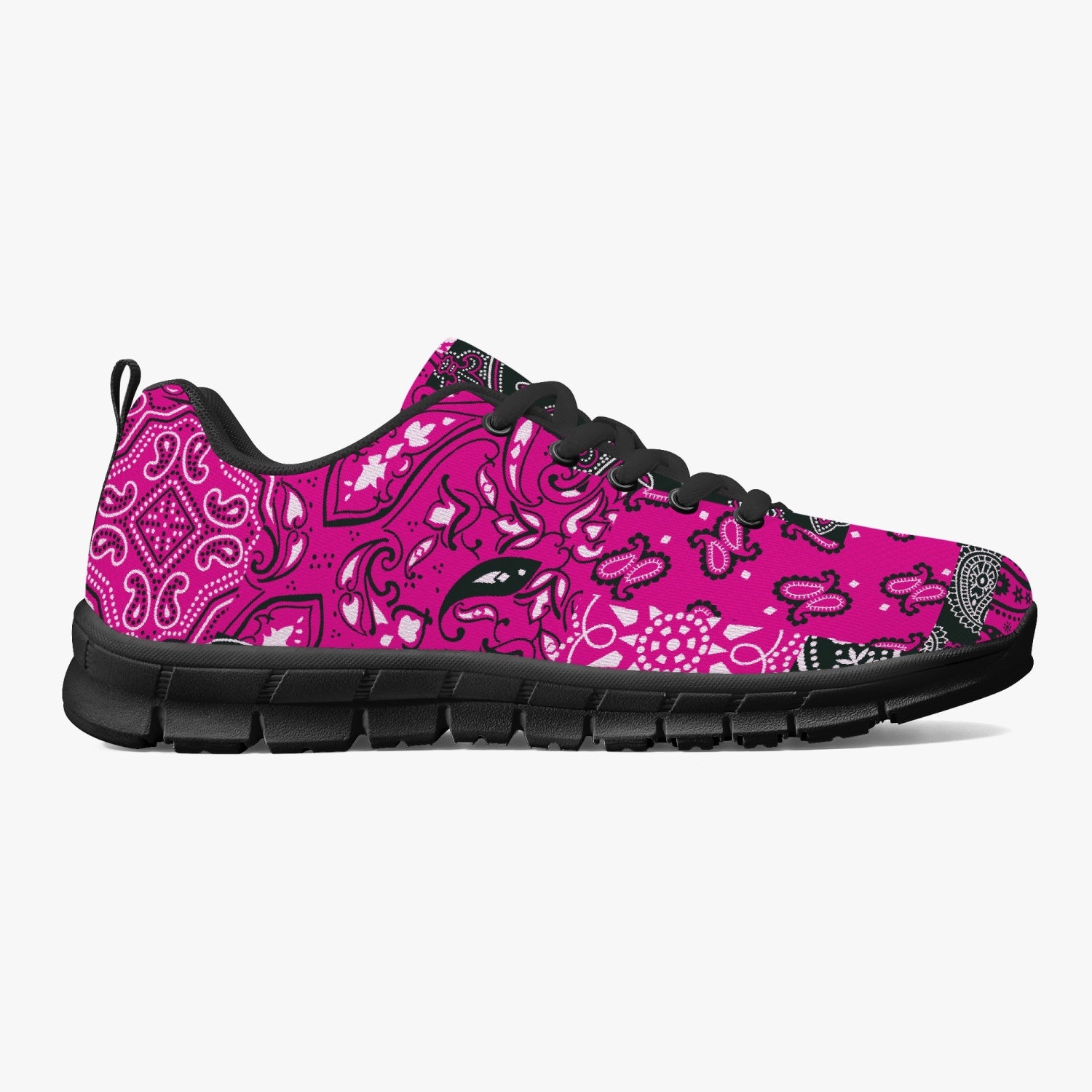 Pink Paisley Patchwork Sneakers