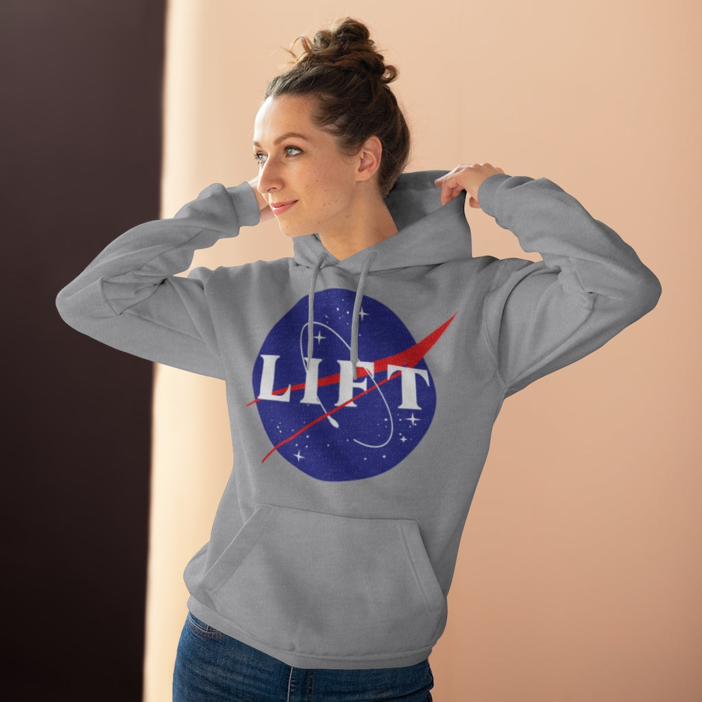 Women's Heather Grey NASA LIFT Heavy Space Gym Workout Unisex Hoodie