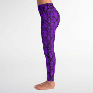 Purple Snakeskin Leggings