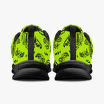 Green Highlighter Paisley Sneakers