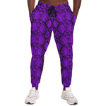 Purple Snakeskin Joggers