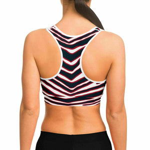 Texas Zebra Stripe Sports Bra