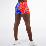 Red White Blue Paisley Shorts