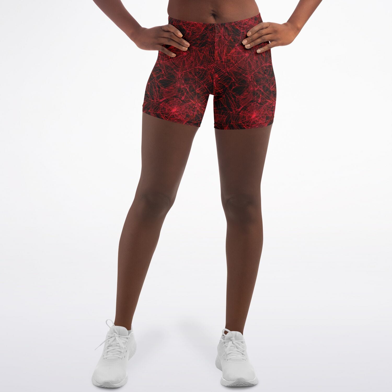 Red Spider Web Shorts