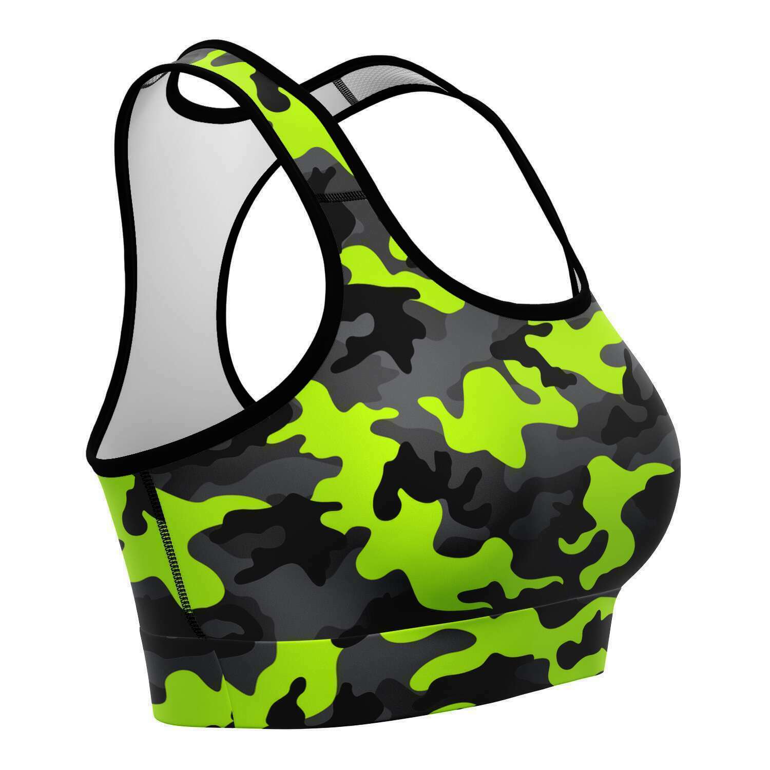 Melon Green Camo Sports Bra