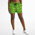 Green Snakeskin Running Shorts