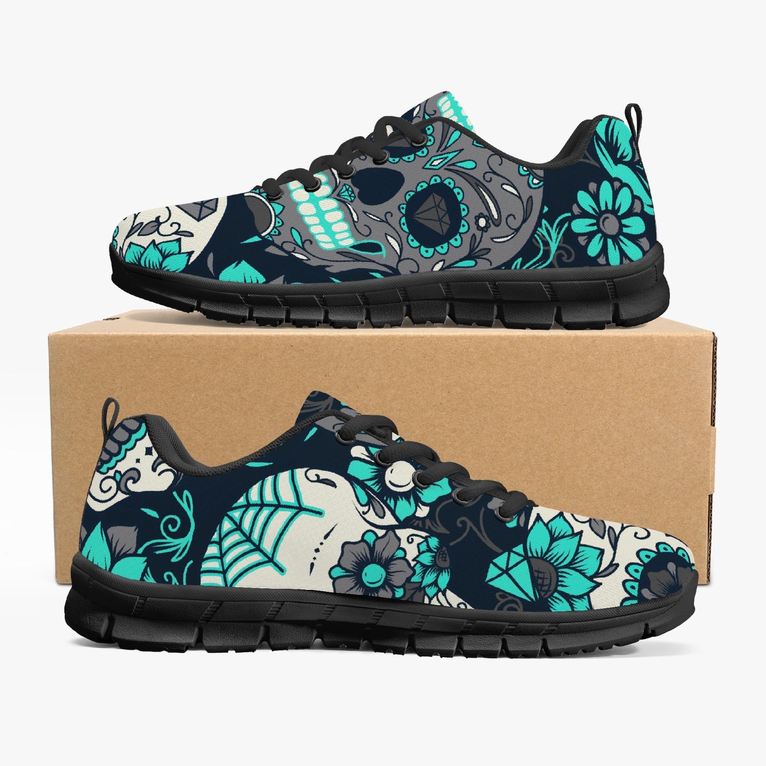 Aqua Day Of The Dead Sneakers