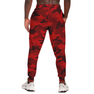 All Red Camo Joggers
