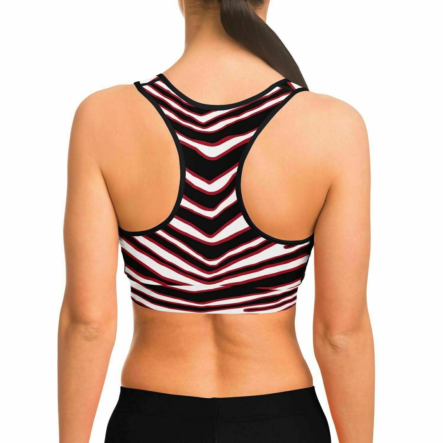 Atlanta Zebra Stripe Sports Bra