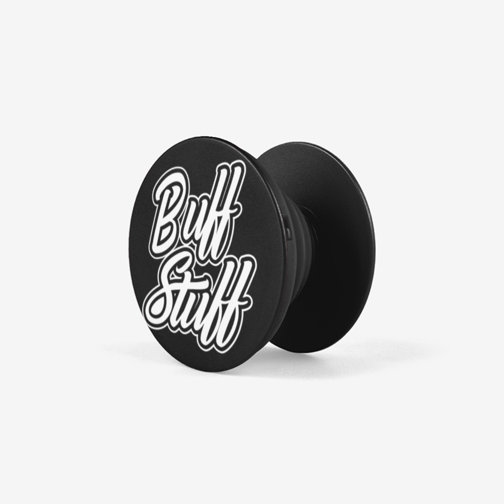 Buff Stuff Bodybuilding Gains Gym Beefcake Black Popsocket Side