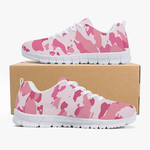 Pink Jungle Forest Camouflage Athletic Running Sneakers Shoes