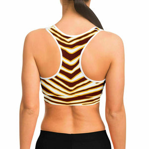 Washington Zebra Stripe Sports Bra