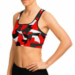 M90 Red Modern Warfare Camo Sports Bra