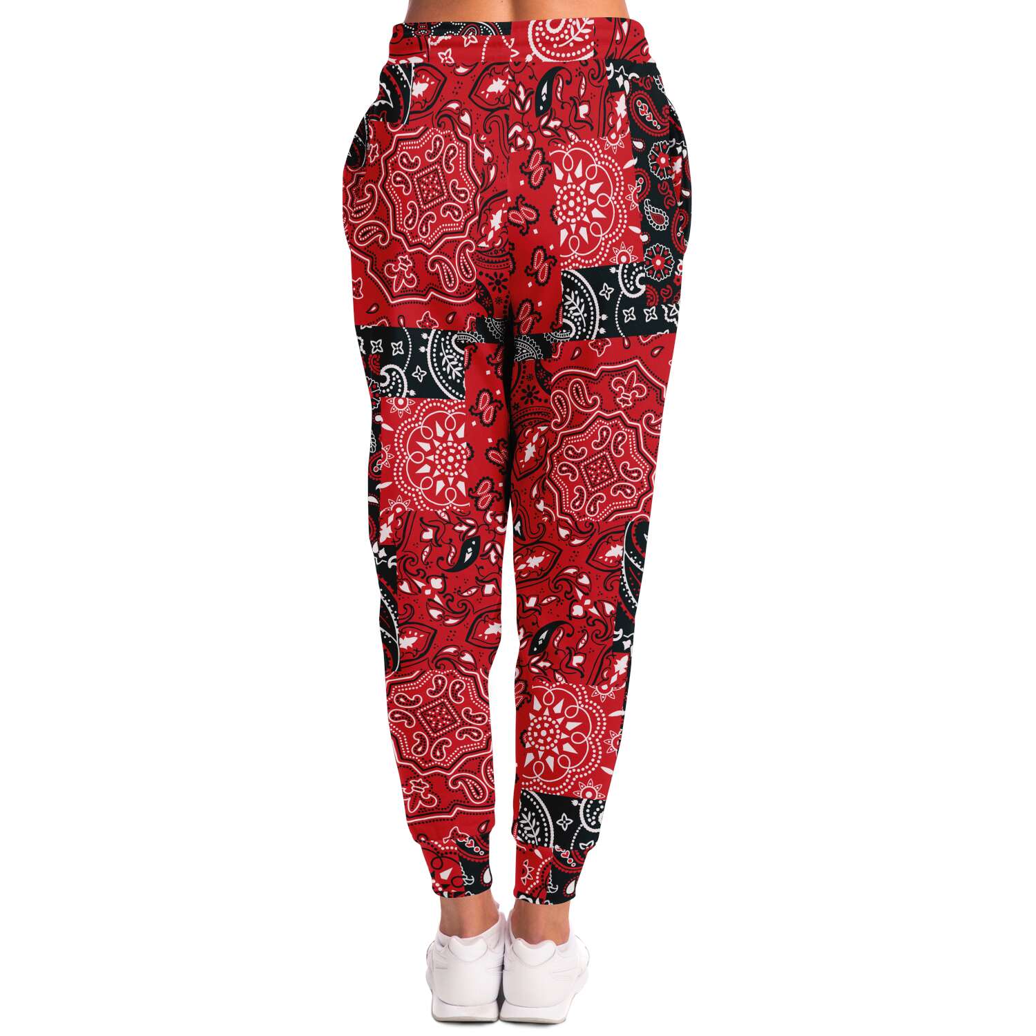 Red Paisley Patchwork Joggers