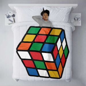 Classic 3-D Cube Puzzle Winter Blanket