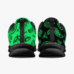 Mint Green Highlighter Split Paisley Sneakers