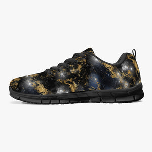 Black Gold Flake Galaxy Sneakers