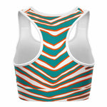 Miami Zebra Stripe Sports Bra