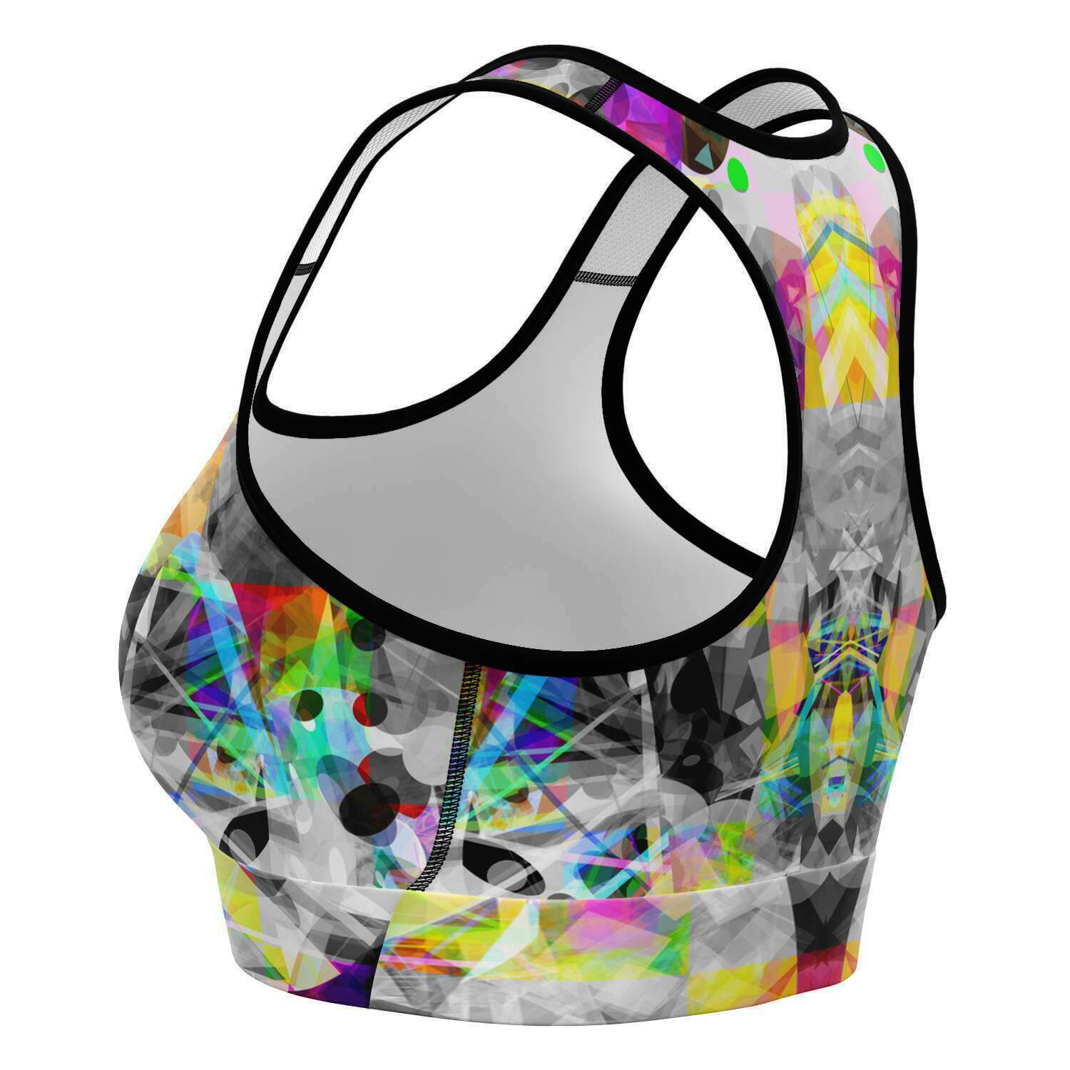 Women's Scrambled Digital TV Signal Athletic Sports Bra Left