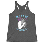 Women's Tri-Blend Muscle Mommy Barbell Club Racerback Tank Top