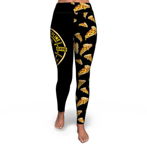 Women's Late Night Pepperoni Pizza Party High-waisted Yoga Leggings