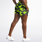 Melon Green Camo Running Shorts