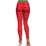 Women's Juicy Watermelon Slice High-waisted Yoga Leggings Back