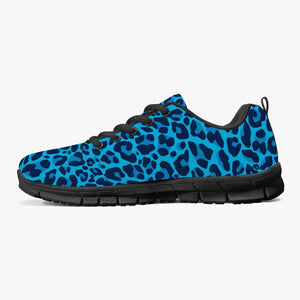 Blue Leopard Full Print Sneakers