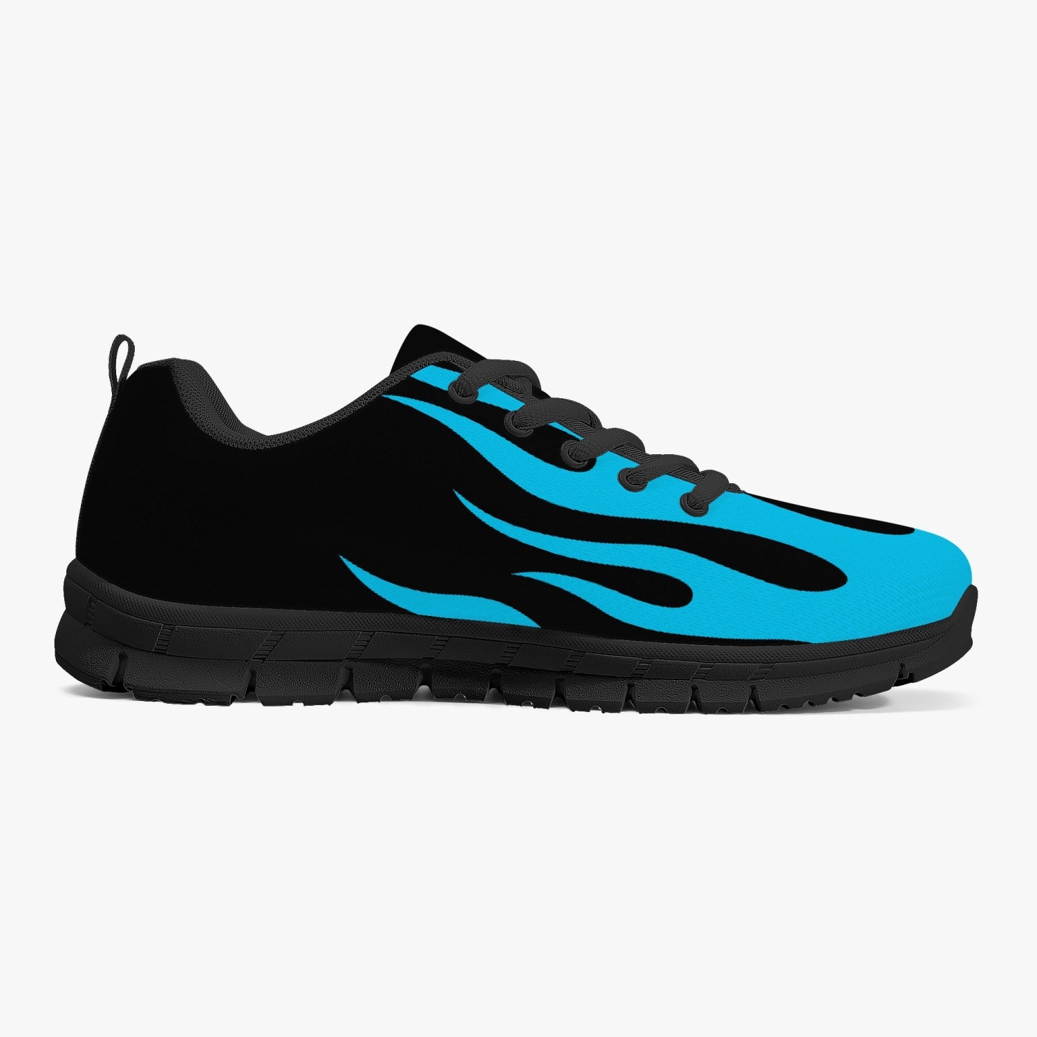 Blue Fire Flames Sneakers