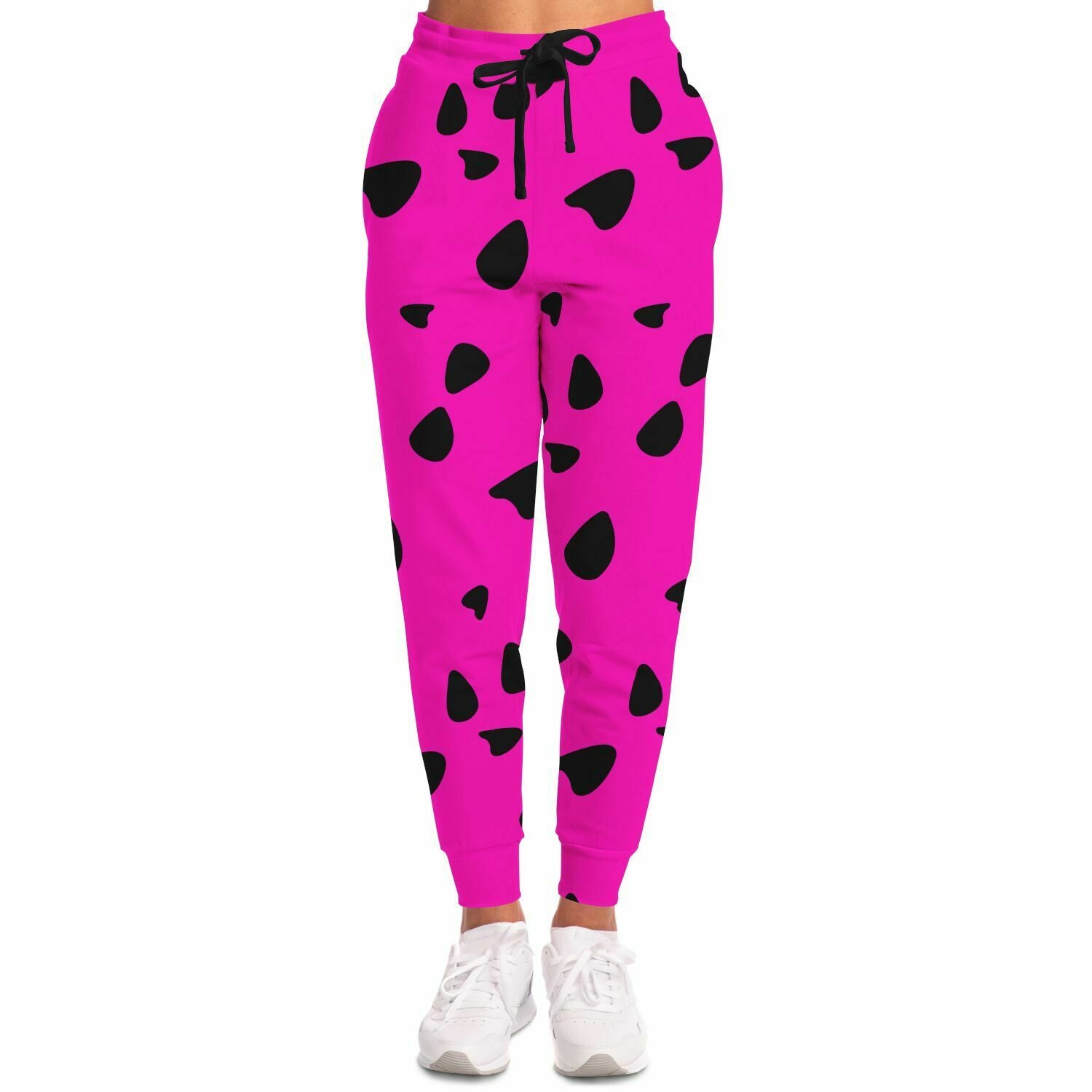 Unisex Pink Dino Primitive Cave Woman Cartoon Athletic Joggers