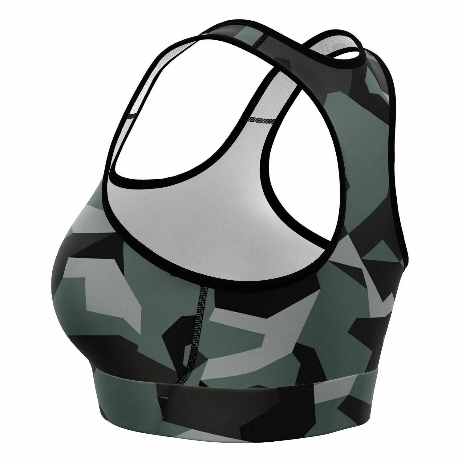 Women's M90 Black Modern Warfare Camouflage Athletic Sports Bra