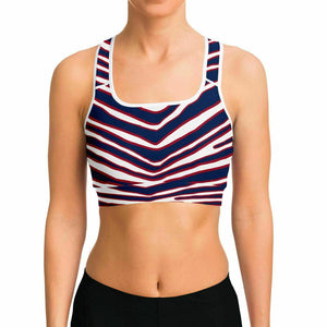 New York Zebra Stripe Sports Bra