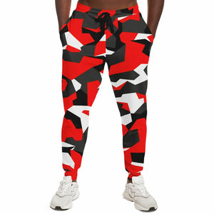 Unisex M90 Black Red Modern Soldier Urban Warfare Camouflage Athletic Joggers