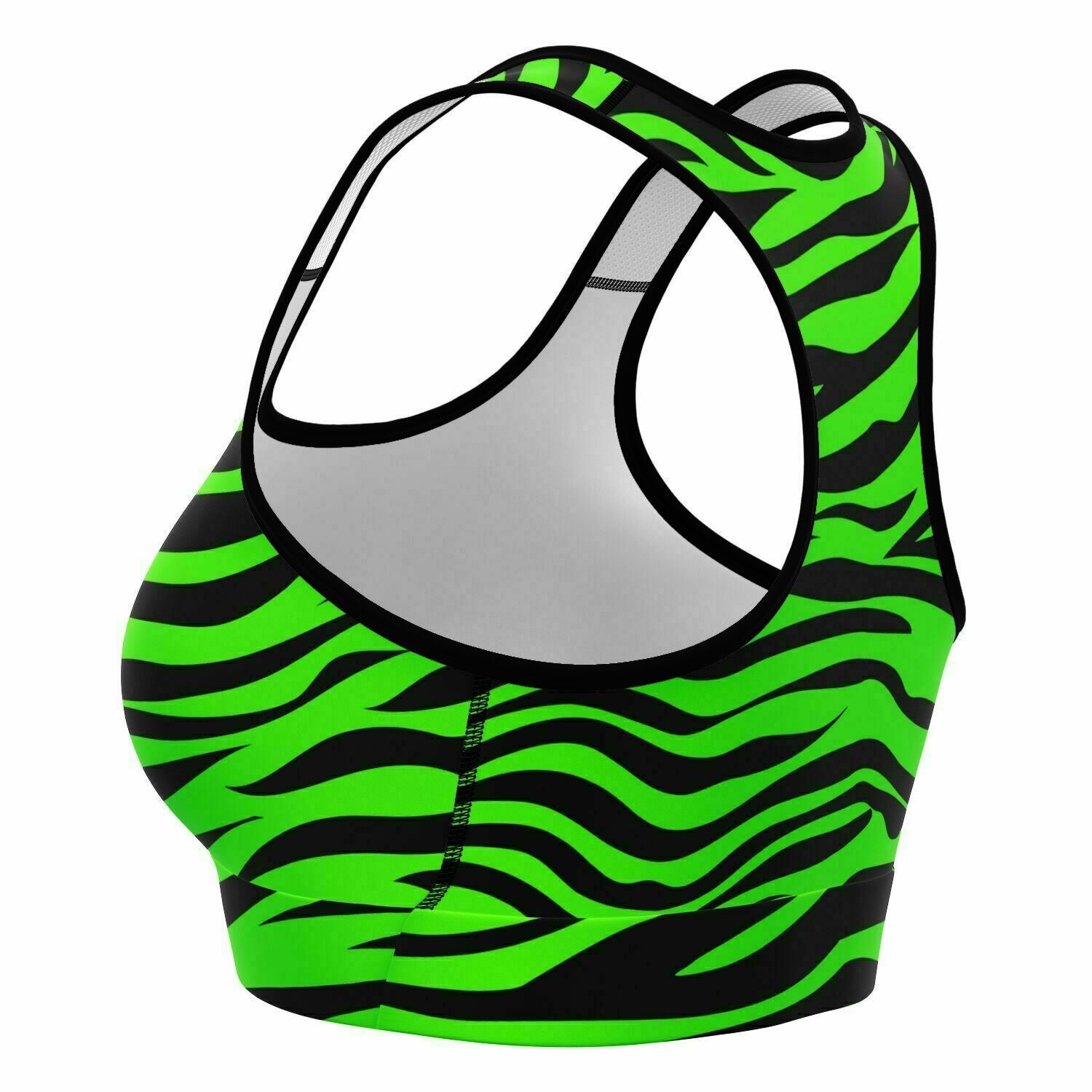 Green Eye Of The Tiger Sports Bra