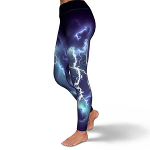 Women's Force Of Nature Lightning High-waisted Yoga Leggings Left