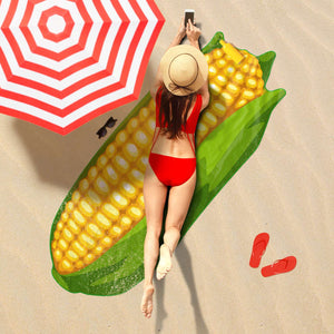 Ear Of Corn Cob Vegetable Beach Blanket Towel