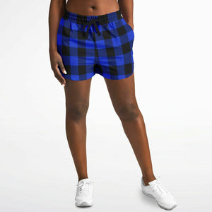 Blue Lumberjack Plaid Running Shorts