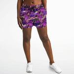 Purple Gold Flake Galaxy Running Shorts