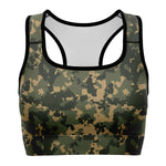 Women's Digital Army Camouflage High-Waisted Yoga Leggings Front