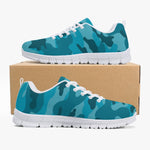 All Cyan Camo Sneakers