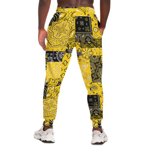 Yellow Paisley Patchwork Joggers