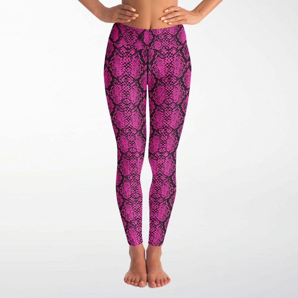 Pink Snakeskin Leggings