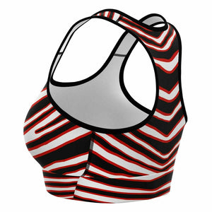 Tampa Bay Zebra Stripe Sports Bra