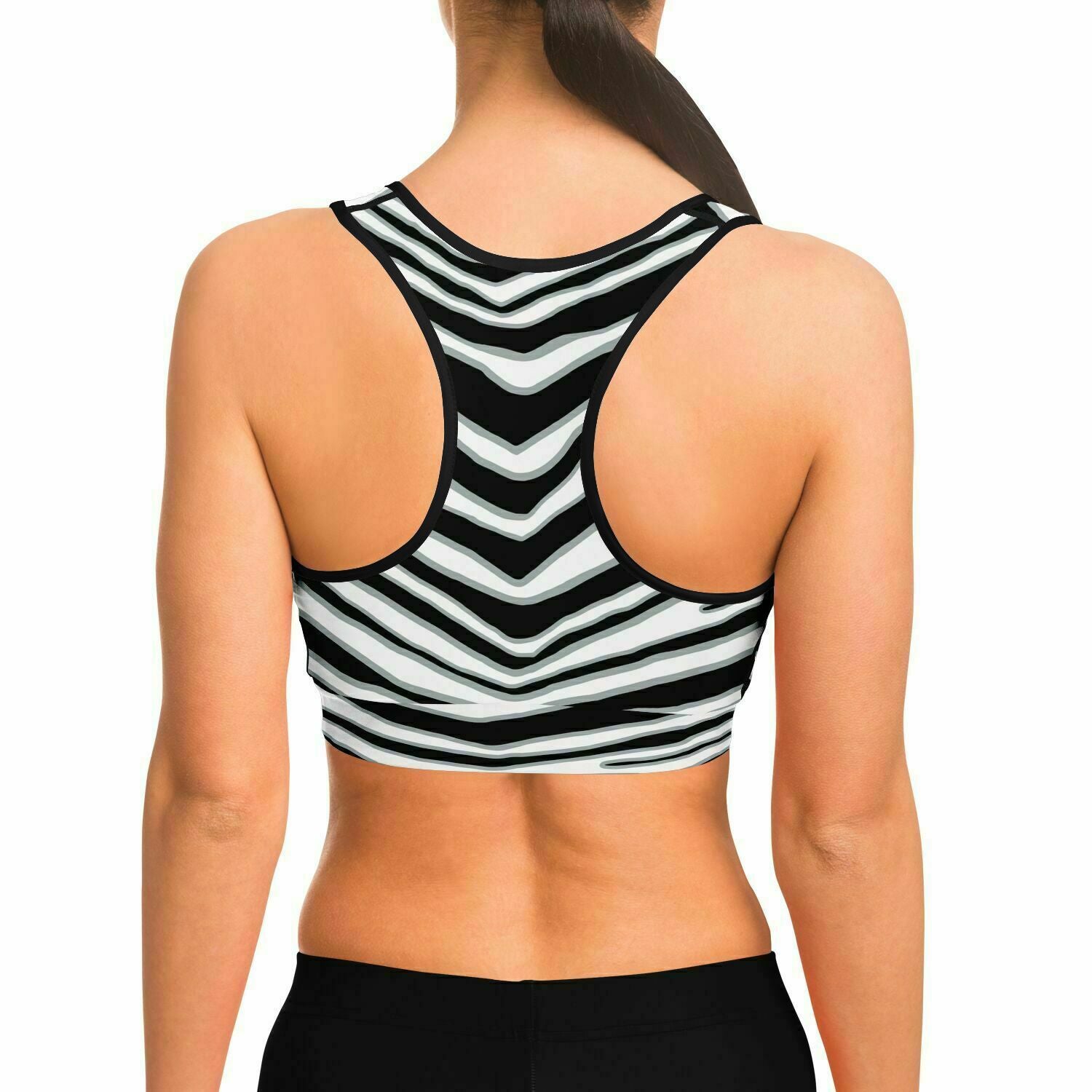 Las Vegas Zebra Stripe Sports Bra