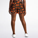 Orange Digital Camo Running Shorts