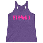 Women's Purple Pink Texas State Strong Fitness Gym Racerback Tank Top