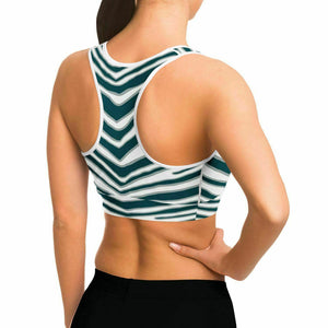 Philadelphia Zebra Stripe Sports Bra