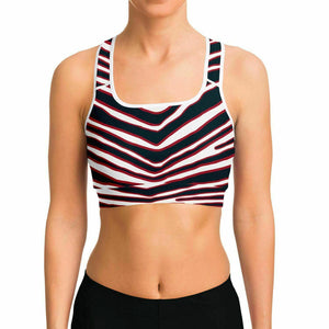 Texas Zebra Stripe Sports Bra